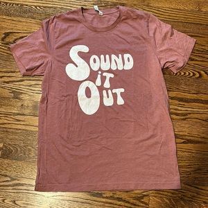 Custom reading teacher t-shirt, size large